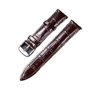 HuanJ Calfskin Watch Band 18mm 19mm 20mm 21mm 22mm Top Layer Cowhide Leather Strap Men's Wrist Accessories(Coffee,22mm)