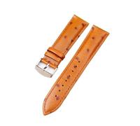 HuanJ Genuine Leather Watch Strap 18mm 20mm 22mm Black Blue Yellow Quick Release Watch Strap Belt Accessories(Yellow,18mm)