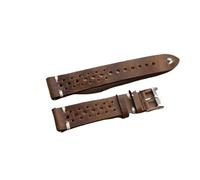 HuanJ Hand Made Retro Leather Watch Band Hand-Stitched Perforated Suede Calfskin Watch Strap Bracelet 18mm 20mm 22mm(2,20mm)