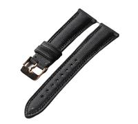 HuanJ High End Oxford Cloth+genuine Leather Strap, 18 19 20 22MM Soft And Quick Release, Retro Dustproof, Waterproof Wear-resistan(D Rose gold,22mm)