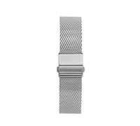 HuanJ Milanese Loop Strap 18mm 20mm 22mm Stainless Steel Metal Double Press Folding Buckle Watch Band Accessories(Silver,22mm)