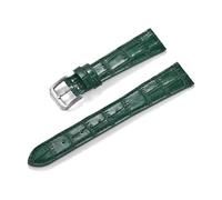 HuanJ Premium Grade Quick Release Classic Bamboo Leather Watch Strap Men Women Watchbands 16mm 18mm 19mm 20mm 21mm 22mm(Green,20mm)