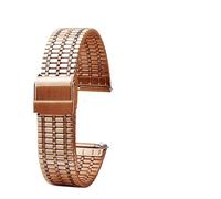 HuanJ Quick Release Spring Bar Stainless Steel Watch Strap 18 20 22mm Safety Buckle Men Watchband(Rose gold,20mm)