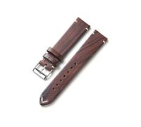 HuanJ Retro Cowhide Watch Strap 18mm 20mm 22mm Personalized Wood Texture Quick Release Replacement Bracelet For Men Women Watchband(Dark brown,18mm)