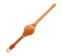 HuanJ Women's Genuine Leather Watch Strap Small Bracelet 8mm Compatible with Fossil ES4176 ES4119 4026 3262 3077 4340 Mat Finish(Yellow,8mm silver buckle)