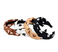 HUANMAYE Headbands for Women Alice Bands Adult Boho Beauty Wide Top Knot Turban Fabric Hairband No Slip Headwear Elastic Hair Hoops Fashion Hair Accessories for Women and Girls 4Pcs