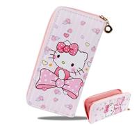 Huanmin Children's Wallet, Hello Ki-tty Girl's Wallet, 19 x 10 x 3 cm, for Girls, Children, Birthday, Party, Christmas Gifts, a, caricature