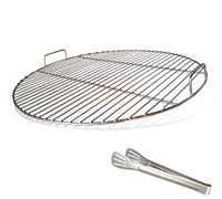 huanniu 304 Stainless Steel Round Cooking Grate with Handle, 54.5 cm Diameter for 57 cm Charcoal Barbecues e.g. Weber, Grill Grates Kettle Grill 57 cm, with Grill Clips