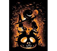 HUANNY DIY Diamond Painting Helloween Diamond Art Kits, 5D Full Drill Cross Stitch Embroidery kit, Funny