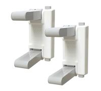 HUANR 2 Pieces Door Handle Lock, Adhesive Door Lock, Door Lock and Anti-Child Handle with Buttons, Prevent Accidental Opening by Children and Pets