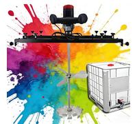 HuanSebesity 3280w Electric Paint Mixer Ibc Agitator Stainless Steel Rod Blade Folding Propeller Support Hanger for Ink Dissolver Mortar Grout Plaster Industrial Liquid Mixing Equipment C