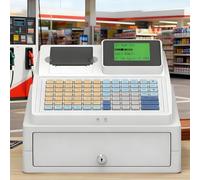 HuanSebesity 8 LED Digital Cash Register,Basic Cash Register Till, Electronic Cash Register,Pos System,81 Keys,Digital LED Cash Register,English System Cash Register Till,for Small Businesses