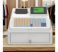HuanSebesity 81 Key Raised Keyboard,Pos System,Cash Register 81 Keys LED Digital Display English for Restaurant Supermarket Retail - Basic Electronic Cash Register Till
