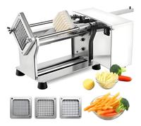 HuanSebesity Automatic Potato Chip Cutting Machine,Commercial and Household Use Electric French Fry Cutter,Commercial Chips Maker with 6mm 9mm 13mm Blade