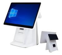 HuanSebesity LED Display Retail Cash Register,8gb Ram 256g Ssd,For Small Business,(Pos Software Is Not Included),All in One Smart Touch Screen Cash Register,Adjustable,Restaurants,Cafés 58mmPrinter