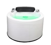 HuanSebesity Pedicure Foot Spa Bowl,Portable Acrylic Foot Bath Tub,Hot & Cold Water Control,Built-In Massage System,Upgraded Surf Massage,Ideal for Beauty Salon Household Foot Skincare Use B