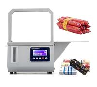 HuanSebesity Tabletop Automatic Strapping Machine 1.5s Rapid Banding Photoelectric Induction Adjustable Force Two Modes Industrial Bundling Device for Vegetables Supermarket & Daily Use