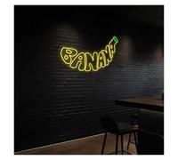 HUANTY Neon Sign Party Decoration Banana Fruit Letter Neon Sign Suitable For Dessert Shop Wall Decor With Dimmable 59cm
