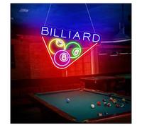 HUANTY Neon Sign Party Decoration Billiard Neon Sign Suitable For Club Party Shop Wall Decor With Dimmable 41cmx57cm(B)