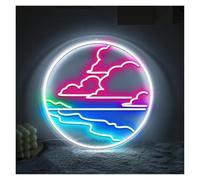 HUANTY Neon Sign Party Decoration Cloud Neon Sign Colorful Cloud Dream LED Light USB Powered For Birthday Kids Room Bedroom Home Wall Art Decor 33cmx33cm(B)