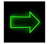 HUANTY Neon Sign Party Decoration Directional Arrow Led Light Neon Sign Home Wall Decor Bar Restroom Signage Arrow Signs Bulbs Store Decors USB Power(B,30cmX21cm)
