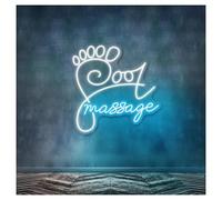 HUANTY Neon Sign Party Decoration Foot Massage Neon Light Suitable For Spa Salon Shop Decor With Adjustable Brightness 53cmx53cm(A)