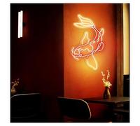 HUANTY Neon Sign Party Decoration Koi Fish Neon Light Suitable For Studio Home Wall Personalized Decor With Dimmable 26cmx44cm(E)