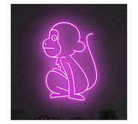 HUANTY Neon Sign Party Decoration Monkey Neon Sign USB Powered Adjustable Brightness Monkey Neon Lights For Wall Decor Atmosphere Lights 28cmx38.1cm(F)