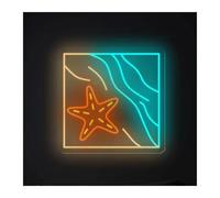 HUANTY Neon Sign Party Decoration Neon Starfish Sign USB Dimmer Switch For Beach Bar Club Party Store Home Kids Game Room Decor 38cm(C)