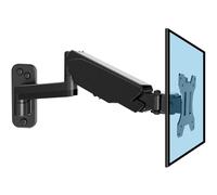 HUANUO 17-32 Inch Monitor Wall Mount Bracket for Computer TV Screens Adjustable Gas Spring Single Monitor Arm Support 8 kg Monitor VESA 75x75 mm, 100x100 mm