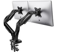 HUANUO Dual Monitor Stand for 13 to 32 Inch Screens, Dual Monitor Arm Desk Mount for Curved Flat Screens, Double Monitor Arm Support VESA 75 & 100 mm