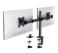 HUANUO Dual Monitor Stand for 13-30 Inch Screens, Adjustable Dual Monitor Arm with Tilt Swivel Rotate,10KG per Arm, Double Monitor Stand Fit 75 100 VESA Mount