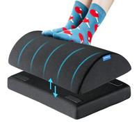 HUANUO Footrest with Memory Foam, Foot Rest Under Desk at Work, Adjustable Desk Footrest for Office Chair, Ergonomic Foot Stool for Office, Home, Travel