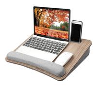 HUANUO Laptop Trays - Portable Lap Desk with Pillow Cushion, Fits up to 15.6 inch Laptop, with Anti-Slip Strip & Storage Function for Home Office Students Use as Computer Laptop Stand, Book Tablet