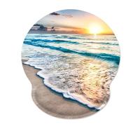 HUANYO Ergonomic Mouse Pad with Gel Wrist Support, Non-Slip Rubber Base, Smooth Gliding Surface for Office & Gaming, Comfort & Pain Relief, Spill-Resistant, 9.8 x 9.1 Inches (brown)