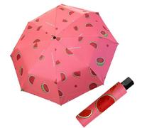 HUANYO Fruit Print Umbrella - Compact, Windproof, and Fashionable with Unique Apple & Strawberry Design - Perfect Foldable Umbrella for Women, Men, and Travel! (watermelon red)