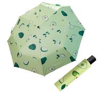 HUANYO Fruit Print Umbrella - Compact, Windproof, and Fashionable with Unique Apple & Strawberry Design - Perfect Foldable Umbrella for Women, Men, and Travel! (Avocado green)