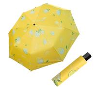 HUANYO Fruit Print Umbrella - Compact, Windproof, and Fashionable with Unique Apple & Strawberry Design - Perfect Foldable Umbrella for Women, Men, and Travel! (Lemon yellow)