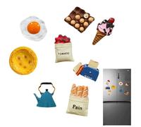 HUANYO Fun Refrigerator Magnets Set of 8, Novelty 3D Miniature Magnets for Fridge, Whiteboard, Office, Home & Kitchen Decoration