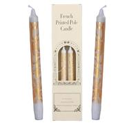 HUANYO Golden Pattern Party Candles - 2-Pack, Metallic Gold Design, Unscented Vegan Wax - 6 Hour Burn Time, Palm Oil Free, Decorative Candles for Celebrations and Events (goldene Schlange)