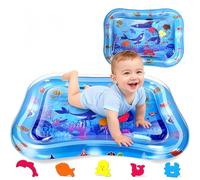 HUANYO Inflatable Baby Water Play Mat, Tummy Time & Crawling Training Mat for Infants 3-24 Months, Portable Sensory Toy to Strengthen Baby's Neck, Arm and Leg Muscles