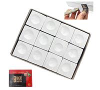 HUANYO Professional Snooker Chalk - 12 Cubes Premium Cue Tip Chalk for Enhanced Grip & Control, Minimises Table Marks, Ideal for Snooker, Pool & Billiard Players (White)