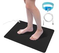 Huanyon Grounding Mat Kit for Healthy Grounding Energy, Grounding Pad for Sleep with Grounding Wristband & 15ft Grounding Cord, for Improve Sleep and Reduce Anxiety, Balance Physical Health