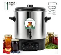 Huanyu 27L Electric Water Bath Canner Temperature & Time Adjustable Canning Machine with Canning Tools Perfect for Preserving, Making Jams, Sauce and Soup