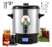 Huanyu 27L Electric Water Bath Canner with LCD Display Temperature & Time Adjustable Canning Machine with Canning Tools Perfect for Preserving, Making Jams, Sauce and Soup