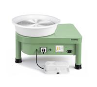 Huanyu 30cm Pottery Wheel with Bat System 350W Electric Pottery Wheel for Adults and Beginners Professional Potters Wheel with Pottery Tools Kit (Green)