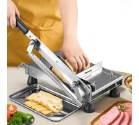 Huanyu Cheese Slicer 1-55mm Thickness Adjustable Cheese Cutter for Block Cheese Multifunctional Food Slicer for Butter, Bread, Sausage and Vegetables