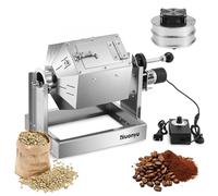 Huanyu Coffee Roaster with Coffee Bean Cooler 500g Capacity Coffee Roaster Machine for Home Use Stainless Steel Electric Coffee Bean Roaster Multifunctional Roaster for Peanuts and Grains