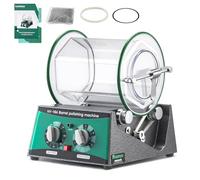 Huanyu Jewelry Polisher Tumbler 3kg 6.6lbs Barrel Polishing Machine with 5-Stage Speed Regulation / Time for Natural Stone/Metal/Parts Polishing Chamfering Rust Removal