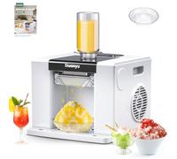 Huanyu Snowflake Ice Machine 60kg/24H 280W Shaved Ice Machine Rapid Cooling Snowflake Ice Maker Electric Snow Cone Machine Automatic Ice Maker for Home, Party and Gathering